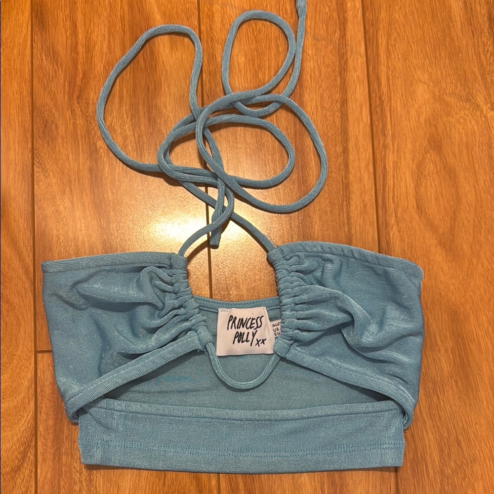 Princess Polly Blue Halter Top
